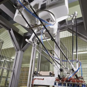 Robot d'encaissage barquettes