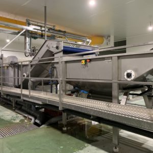 process de lavage, un bac de lavage de mâche
